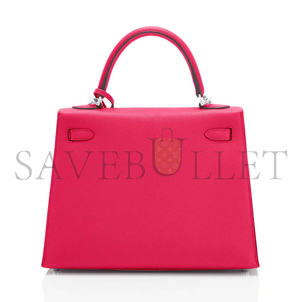 HERMÈS MASTER KELLY 28 ROSE EXTREME PINK EPSOM SELLIER BAG (28*22*10cm) 